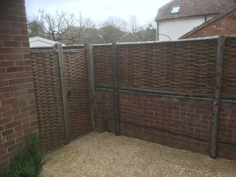 chestnut framed front garden and gate chestnut framed front garden and gate