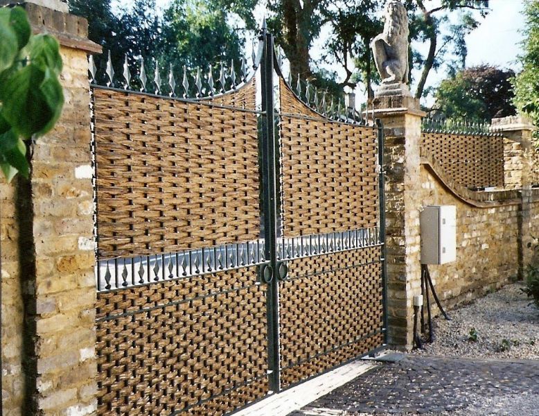 metal and woven willow entrance gates metal and woven willow entrance gates