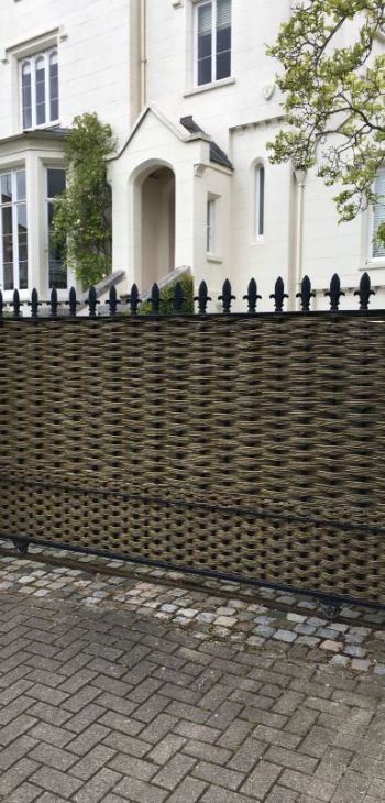 website driveway gate woven with willow london